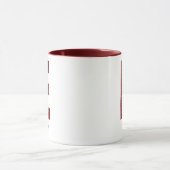 Modern Glitter Monogram E Mug with Name マグカップ (中央)