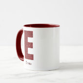 Modern Glitter Monogram E Mug with Name マグカップ (正面左)