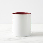 Modern Glitter Monogram F Mug with Name マグカップ (中央)