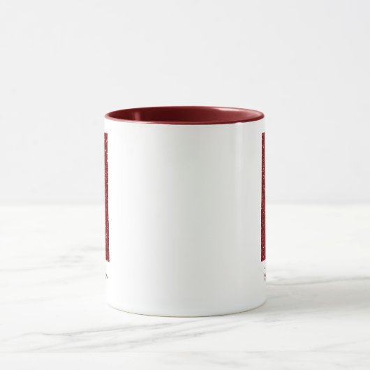 Modern Glitter Monogram H Mug with Name マグカップ (中央)