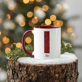 Modern Glitter Monogram I Mug with Name マグカップ