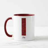 Modern Glitter Monogram I Mug with Name マグカップ (左)