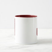 Modern Glitter Monogram J Mug with Name マグカップ (中央)