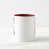 Modern Glitter Monogram K Mug with Name マグカップ (中央)