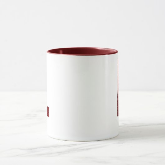 Modern Glitter Monogram L Mug with Name マグカップ (中央)