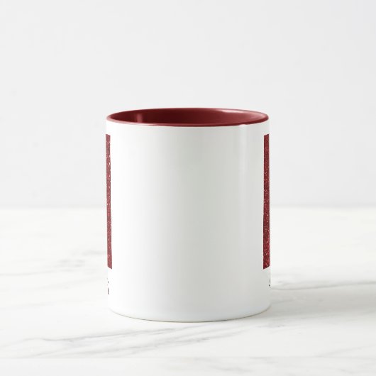 Modern Glitter Monogram N Mug with Name マグカップ (中央)