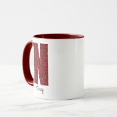 Modern Glitter Monogram N Mug with Name マグカップ (正面左)