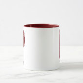 Modern Glitter Monogram P Mug with Name マグカップ (中央)