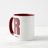 Modern Glitter Monogram R Mug with Name マグカップ (正面左)