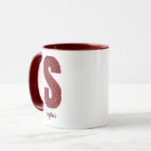 Modern Glitter Monogram S Mug with Name マグカップ (正面左)