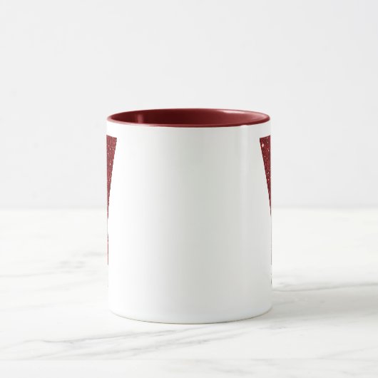 Modern Glitter Monogram Y Mug with Name マグカップ (中央)