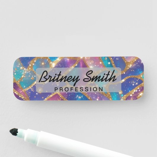 Modern glitter opal background 名札 (インサイチュ)