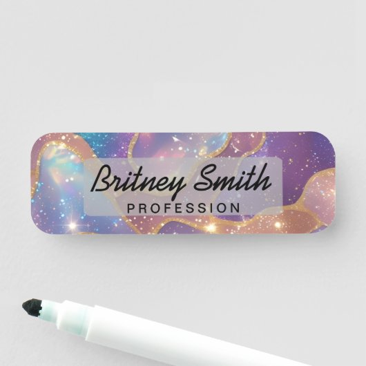 Modern glitter opal background 名札 (インサイチュ)