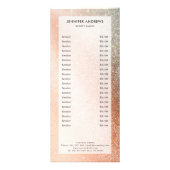 Modern, glitter, salon, pricelist rack card ラックカード (正面)