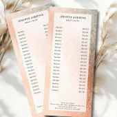 Modern, glitter, salon, pricelist rack card ラックカード
