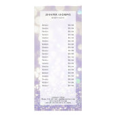 Modern, glitter, salon, pricelist rack card ラックカード (正面)