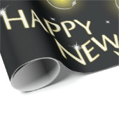 Modern Glowing Light Bulbs Happy New Year ラッピングペーパー (ロールコーナー)
