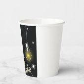 Modern Glowing Light Bulbs Happy New Year 紙コップ (左)