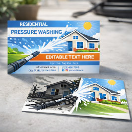 Modern Glowing Residential pressure washing Art 名刺