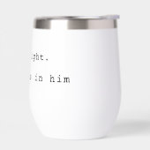 Modern God is Light Stainless Steel Wine Tumbler (左面)