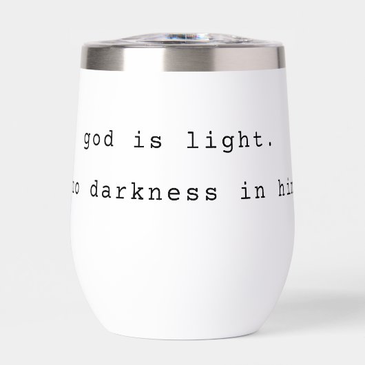 Modern God is Light Stainless Steel Wine Tumbler (正面)