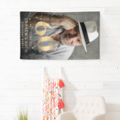 Modern Gold 60th Photo Birthday Welcome Party 横断幕 (インサイチュ)