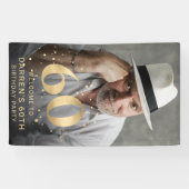 Modern Gold 60th Photo Birthday Welcome Party 横断幕 (横)