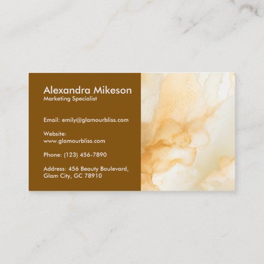 Modern Gold Abstract 名刺 (裏面)