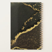 Modern Gold and Black Marbled Monogram プランナー手帳 (裏面)