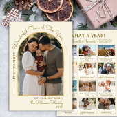 Modern Gold Arch Year in Review 13 Photo Collage シーズンカード