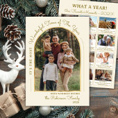 Modern Gold Arch Year in Review Photo Collage シーズンカード