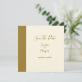 Modern Gold Bar Ivory Save The Date セーブザデート (スタンド正面)