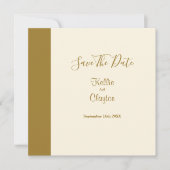 Modern Gold Bar Ivory Save The Date セーブザデート (正面)
