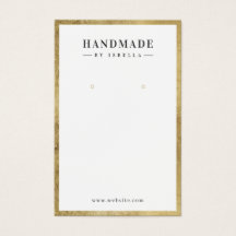 Modern gold border custom jewelry earring display