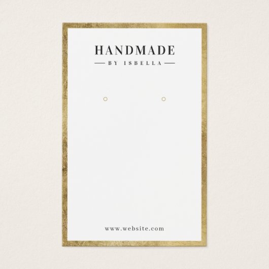 Modern gold border custom jewelry earring display (正面)