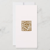 Modern Gold Curved Arch Photo QR Save the Date セーブザデート (裏面)