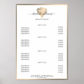 Modern Gold Diamond Price List Poster ポスター (正面)