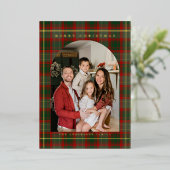 Modern gold Family Photo Christmas 箔シーズンカード (立ち正面)