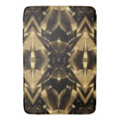 Modern Gold Foil Elegance Neo Art Deco バスマット (正面縦)
