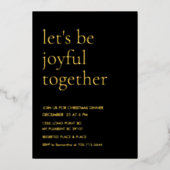 Modern Gold Foil “Let’s Be Joyful Together 箔招待状 (正面)