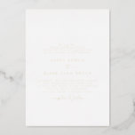 Modern Gold Foil Script Formal Wedding 箔招待状<br><div class="desc">This modern gold foil script formal wedding foil invitation is perfect for a minimalist wedding. The simple design features unique industrial lettering typography with modern boho style. Customizable in many colors. Keep the design minimal and elegant,  as is,  or personalize it by adding your own graphics and artwork.</div>