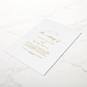 Modern Gold Foil Script The Wedding Of 箔招待状 (回転した状態)