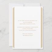 Modern Gold Frame Graduate Announcement  招待状 (裏面)