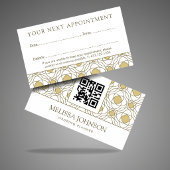 Modern Gold Geometric Appointment Card 予約カード