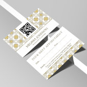 Modern Gold Geometric Appointment Card 予約カード