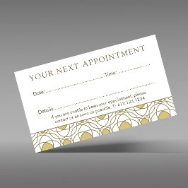 Modern Gold Geometric Appointment Card 予約カード
