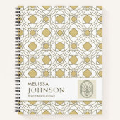 Modern Gold Geometric Luxury Notebook ノートブック (正面)