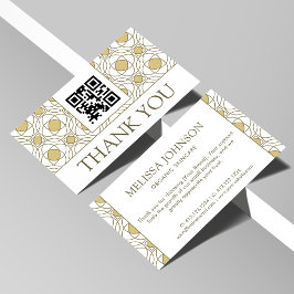 Modern Gold Geometric Thank You Card エンクロージャーカード