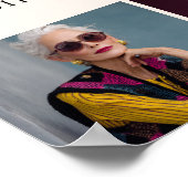 Modern gold glitter 60th Birthday 4 Photo Welcome ポスター (角)