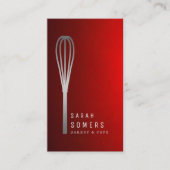 Modern Gold Glitter Whisk Bakery 名刺 (正面)